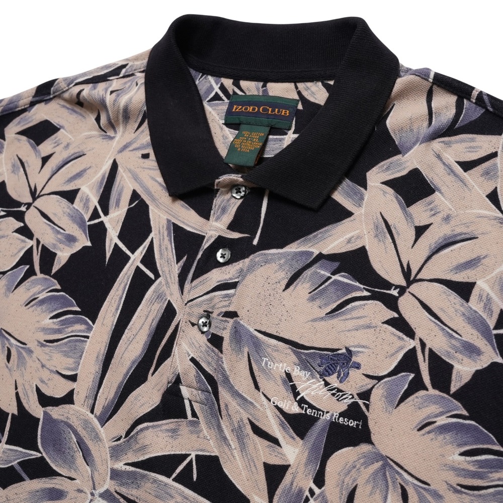 IZOD Club Polo Mens XL‎ Tropical Golf Hawaiian Turtle Bay Resort Shirt